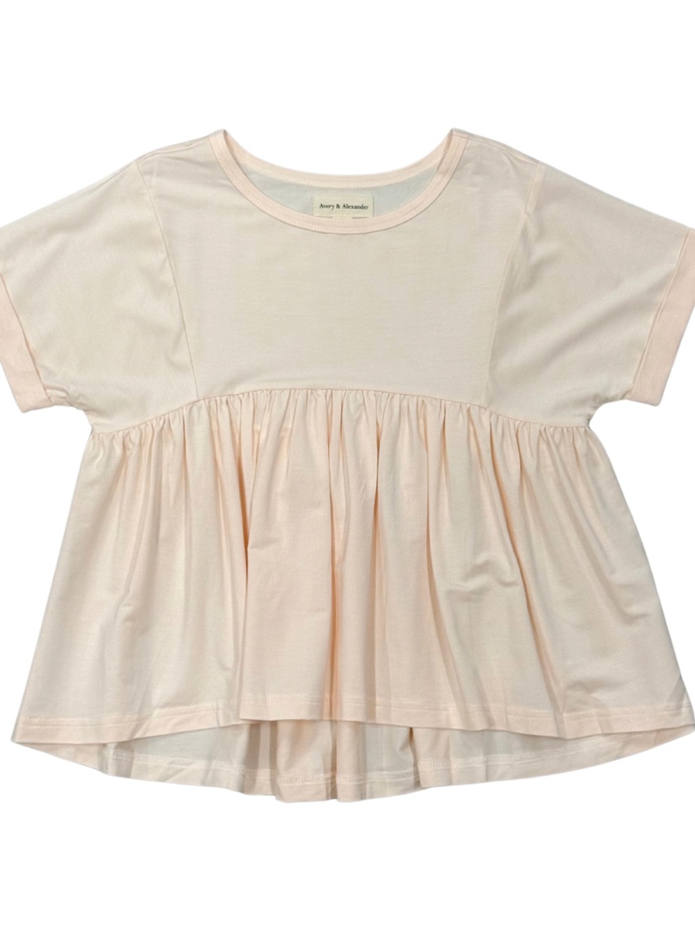 Ivory Peplum Babydoll Tee - Kids